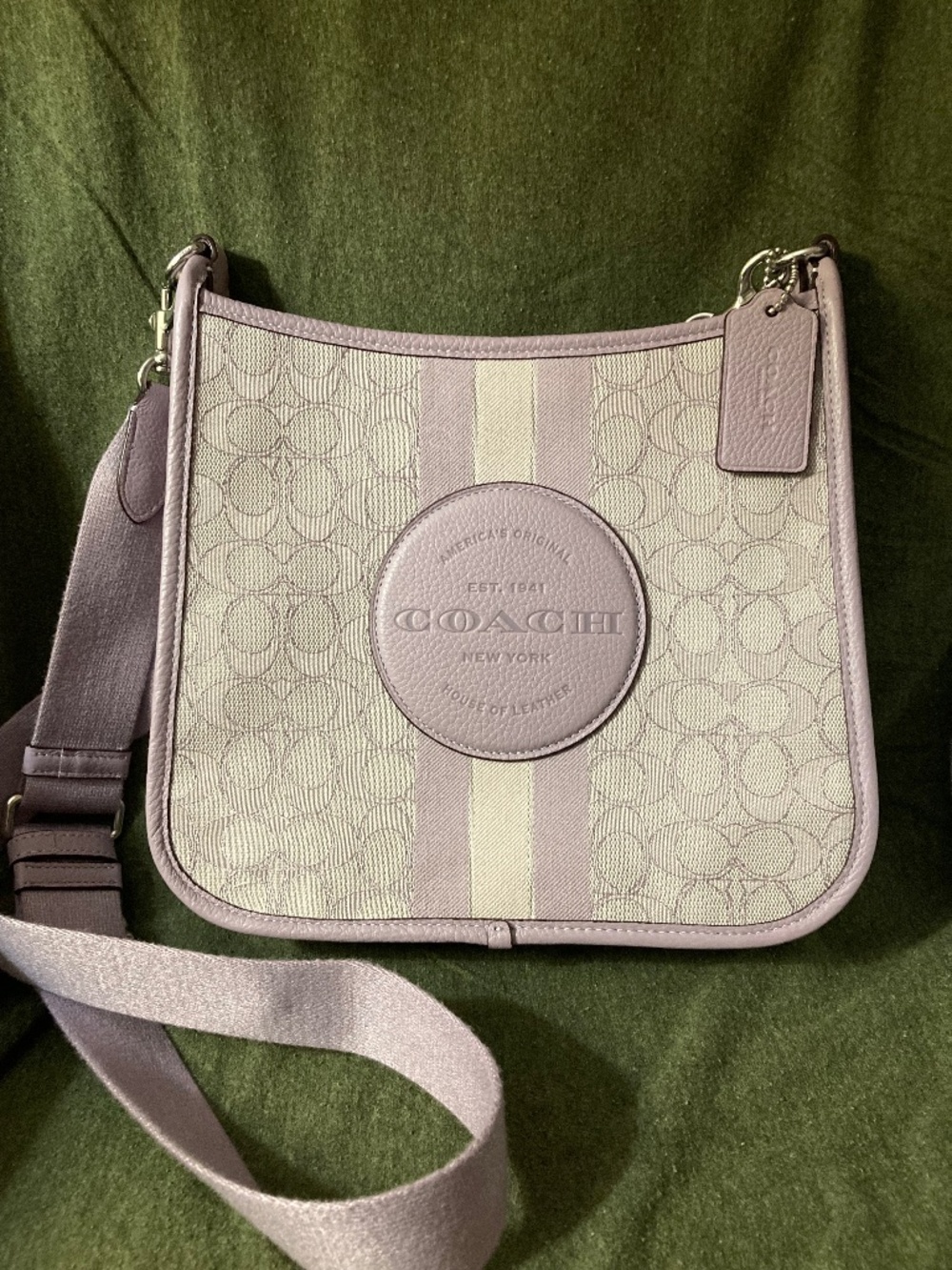 Coach Dempsey File Crossbody Signature Print Canvas/lLeather
